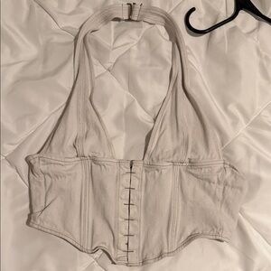 White Fox Boutique Cream Halter Top